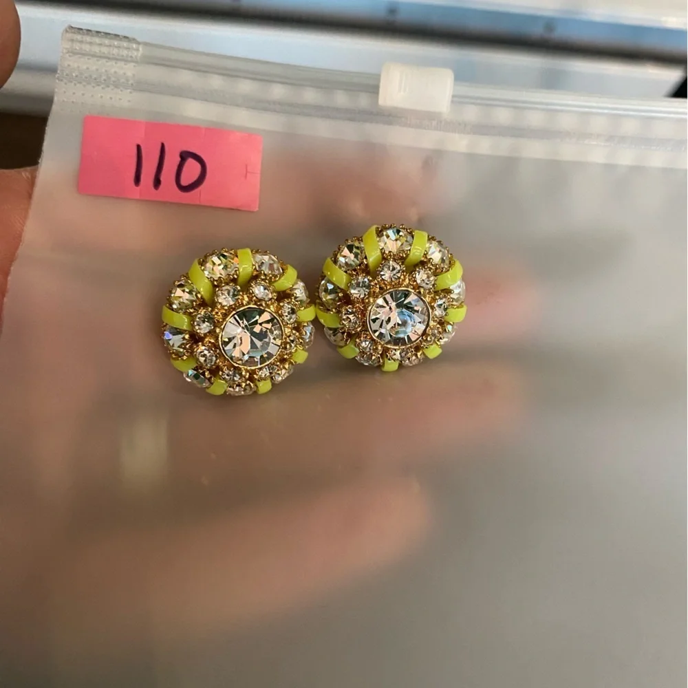 110 Kate Spade Hip Stitch Crystal Earrings *RARE*